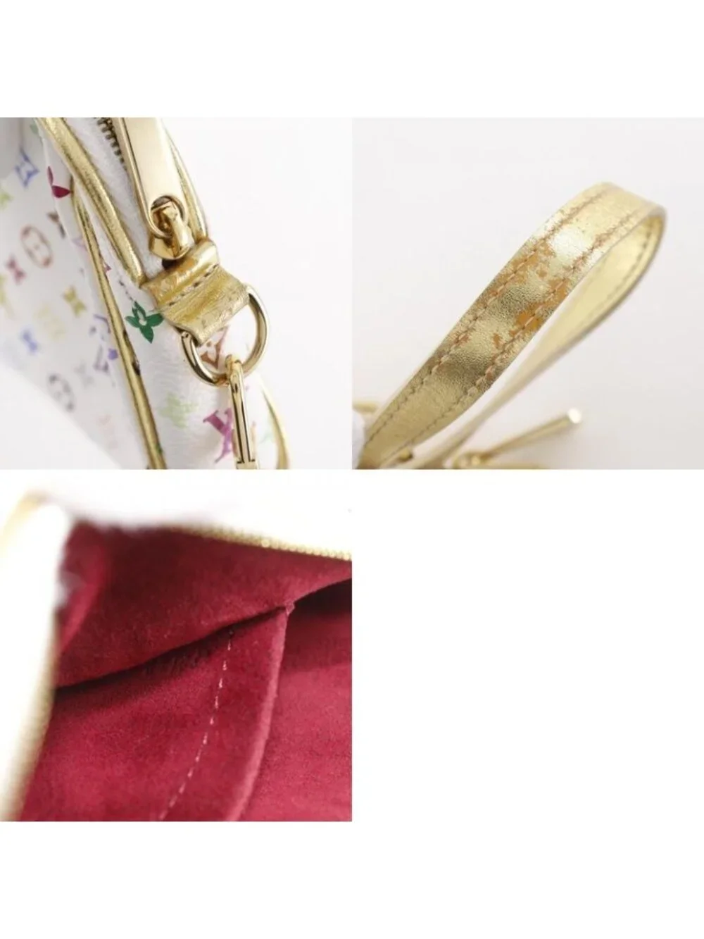 Louis Vuitton Kate Pouch Monogram Multicolor Blanc White Clutch - Picture 10 of 10